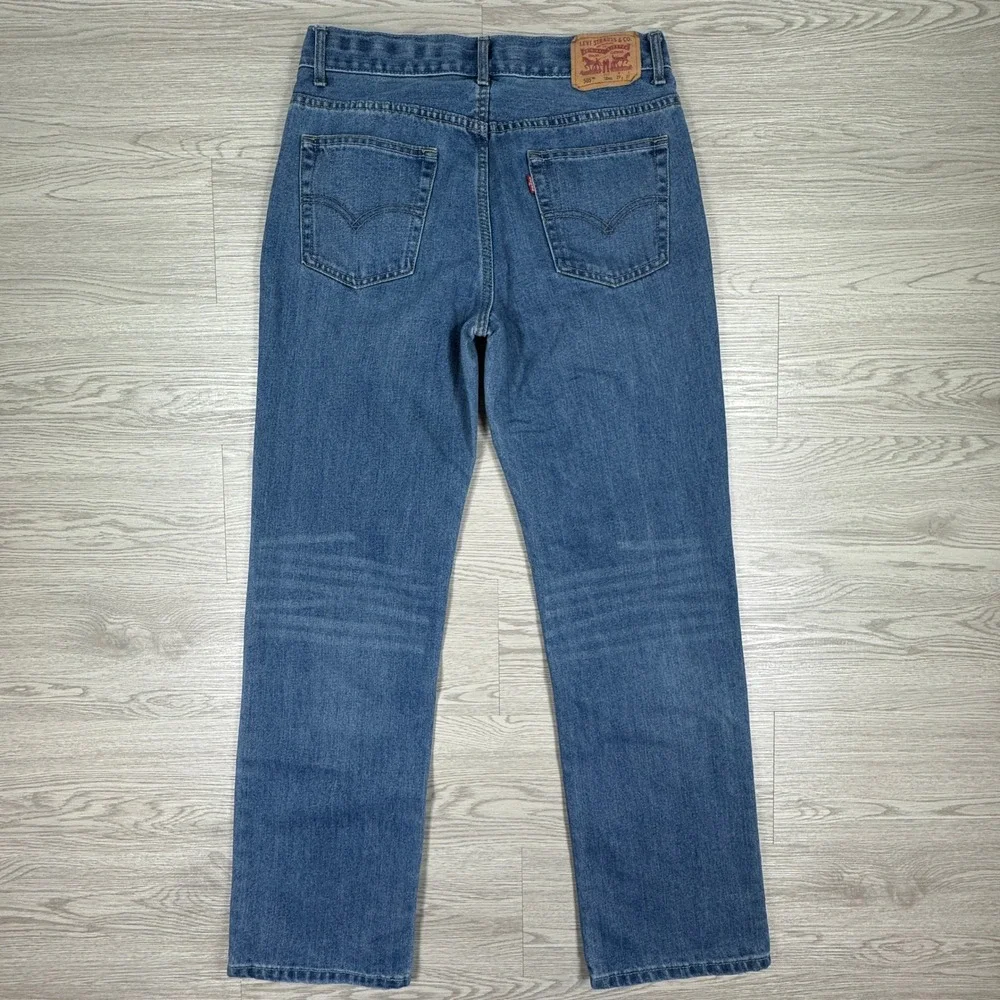 Levis Boys Jeans 505 Regular Fit Blue Denim Size 18 Reg W29 L31 Straight Leg